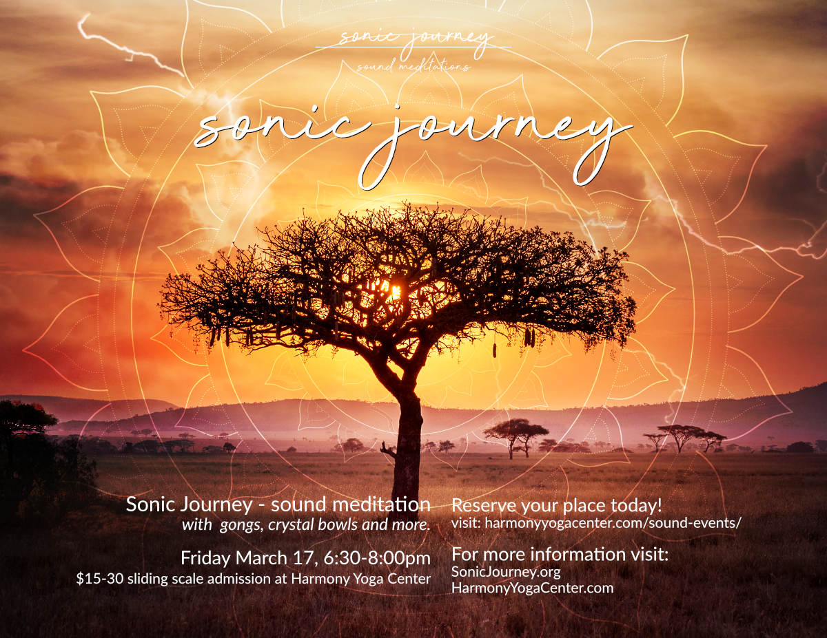 sonic journey at harmony yoga center march 17th 2023