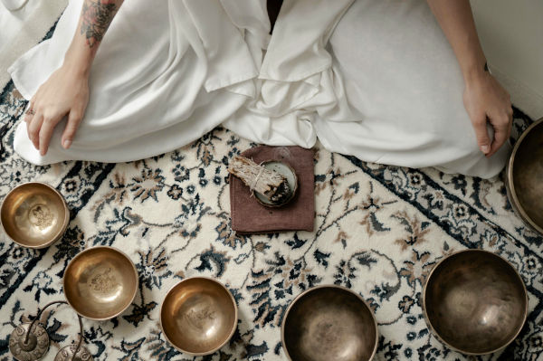 retreat sound bath with singing bowls